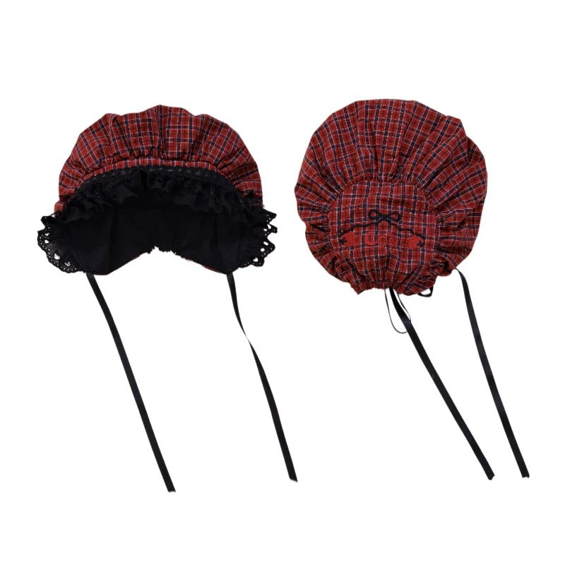 SemenCoicis - Vintage Doll Plaid BB Cap hat SemenCoicis