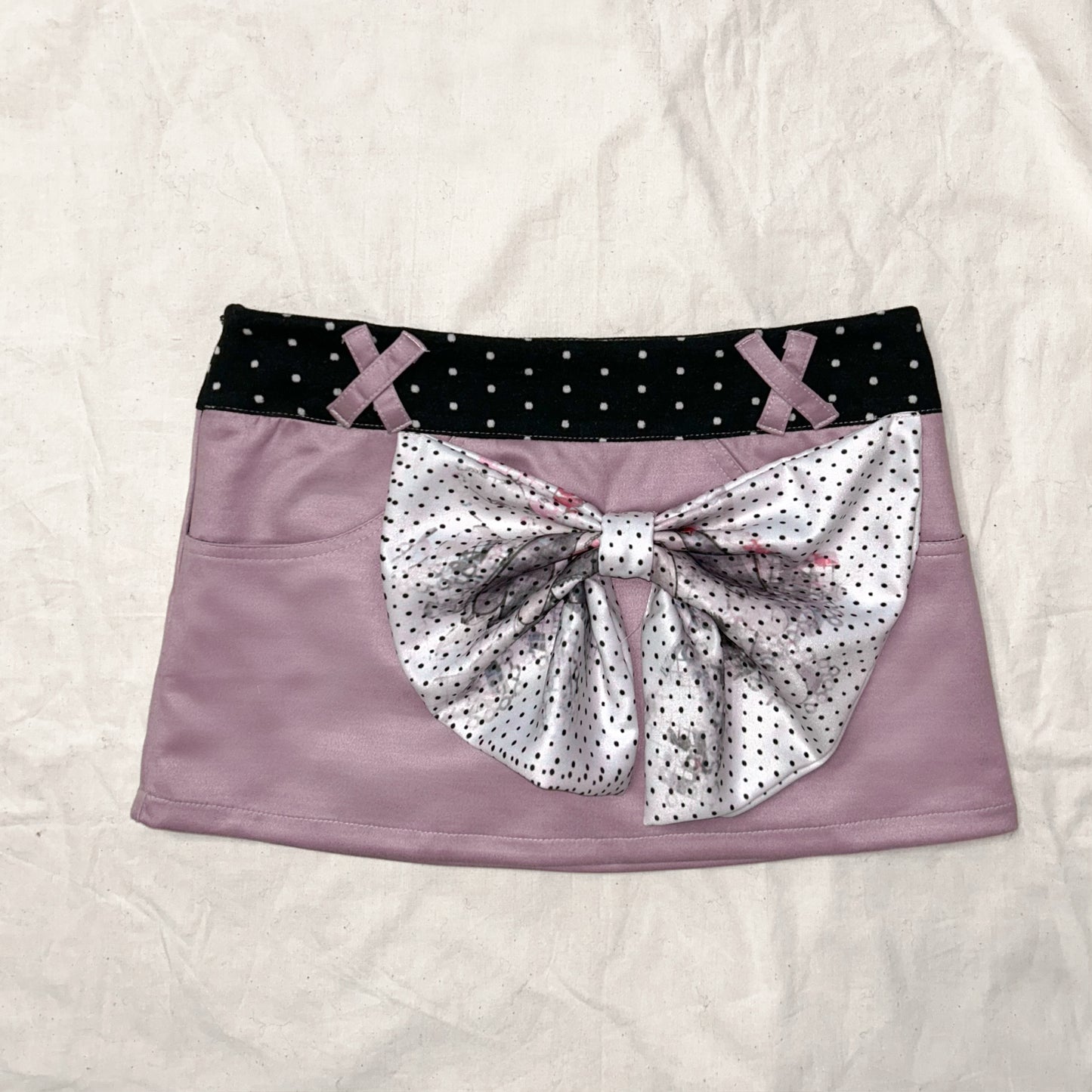 YJM with biubiu Dreamy Butterfly Skirt | Polka Dot Mini Skirt – Harajuku Y2K Bow Accent Skirt skirt YJM with biubiu