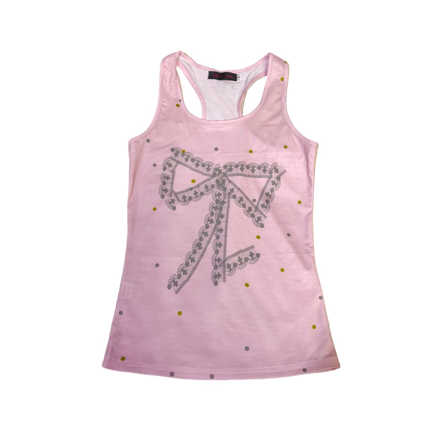 YJM with biubiu Polka Dot Bow Tank Top | Cute Sleeveless Camisole camisole YJM with biubiu