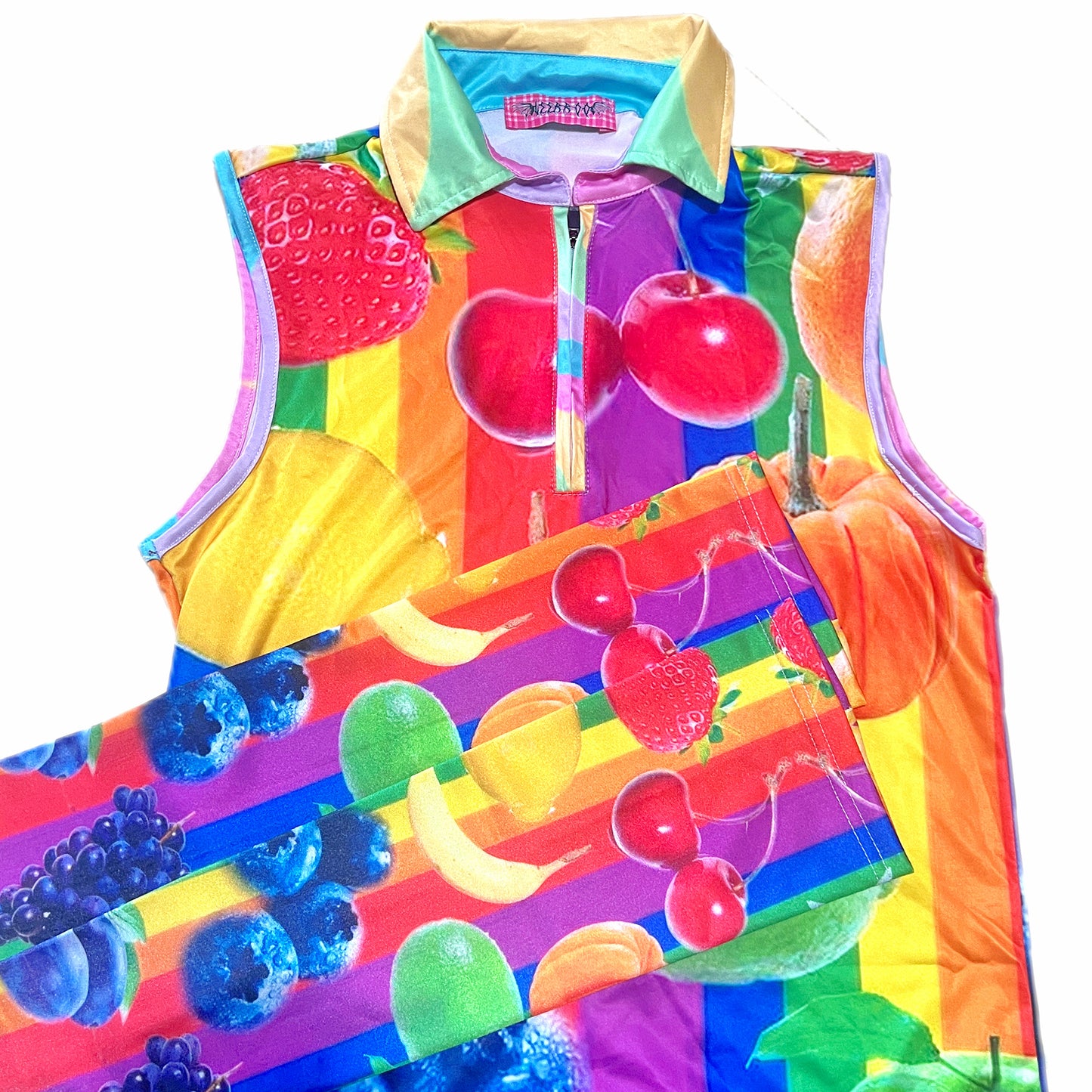 Harajuku Tank Top Skirt Set Fruits Print Set Summer Wear Set Sweet Spicy Set set Leerroo
