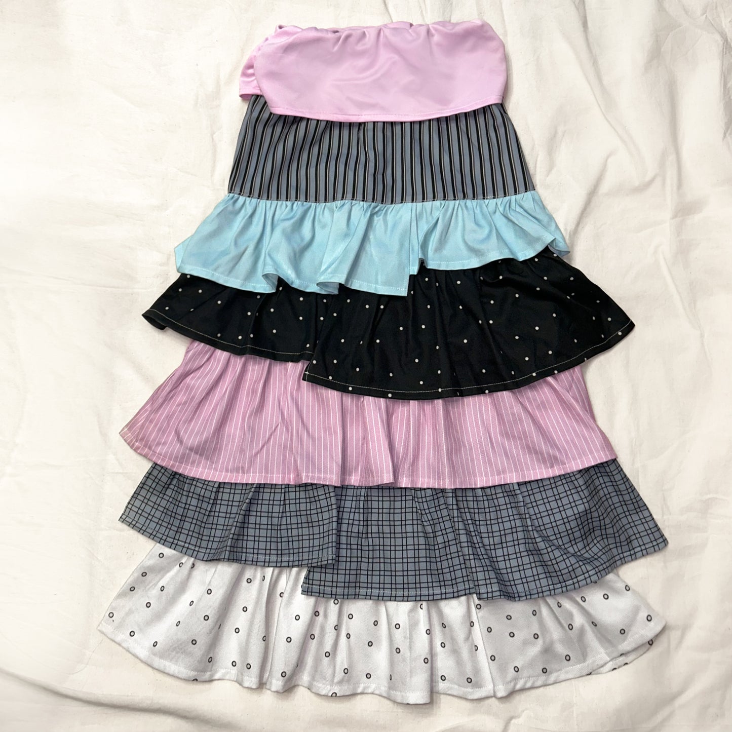 YJM with biubiu Irregular Layered Skirt | Harajuku Colorful Skirt skirt YJM with biubiu