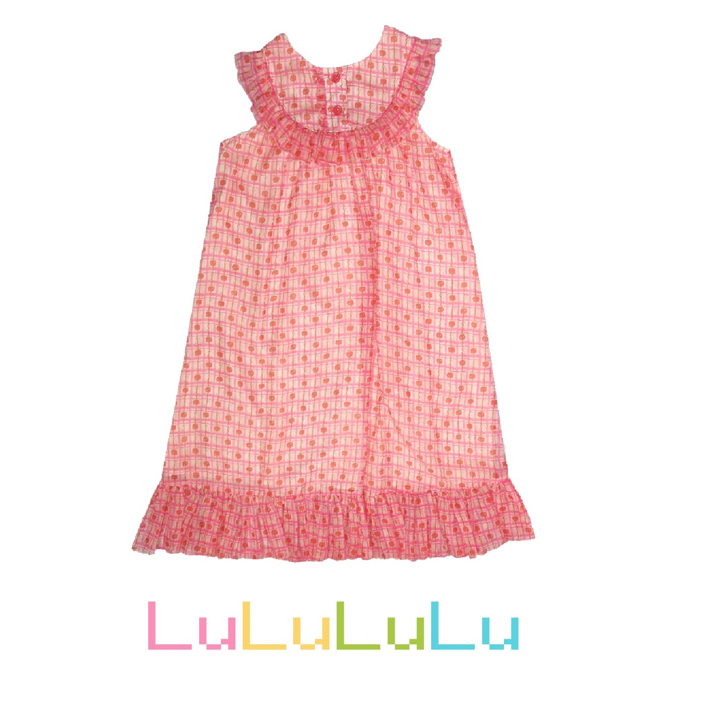 Kawaii Sleeveless Dress – Red Apple Print Ruffles dress LULULULU