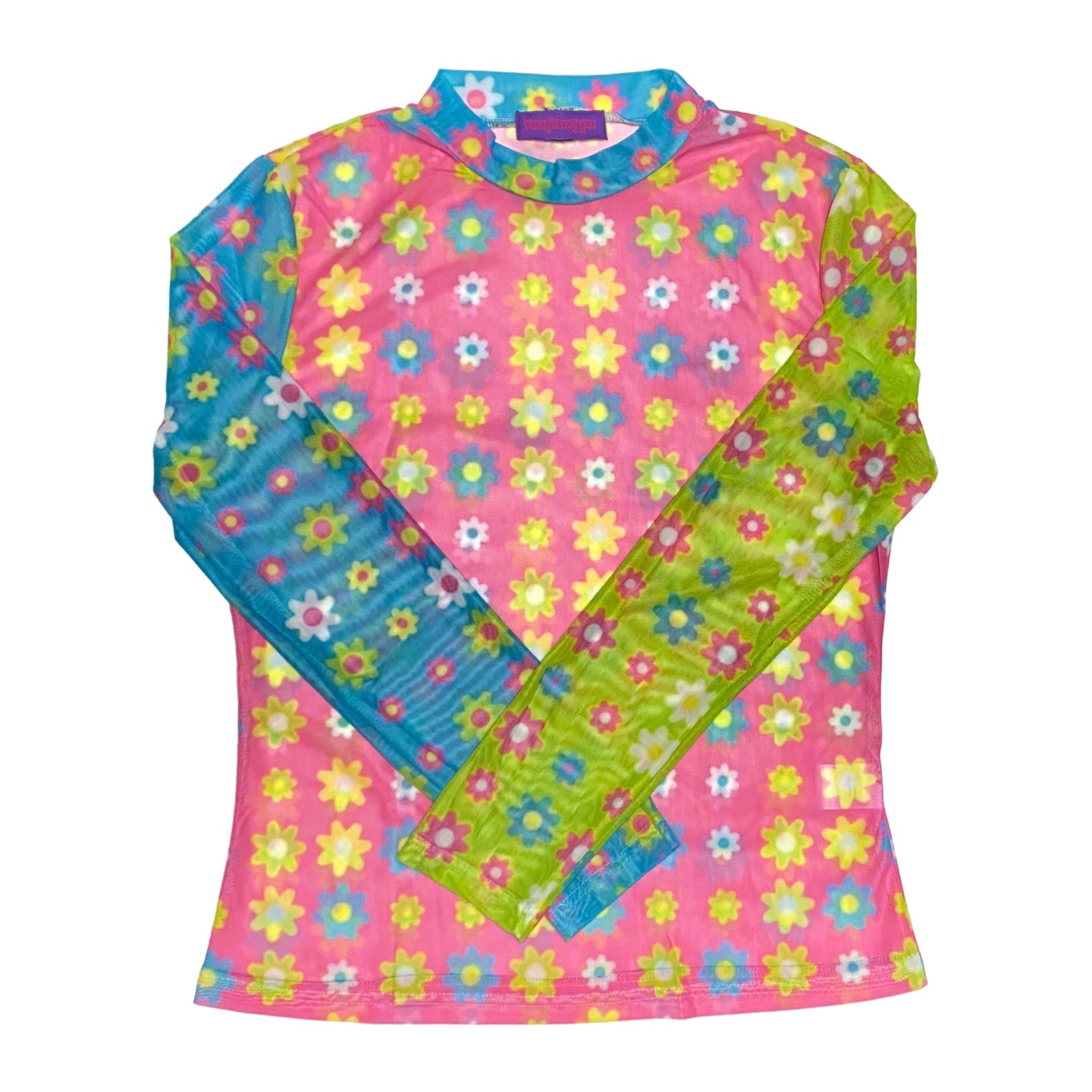 Decora Kei Mesh Shirt – Oversized Long Sleeve shirt bunnybunnygun