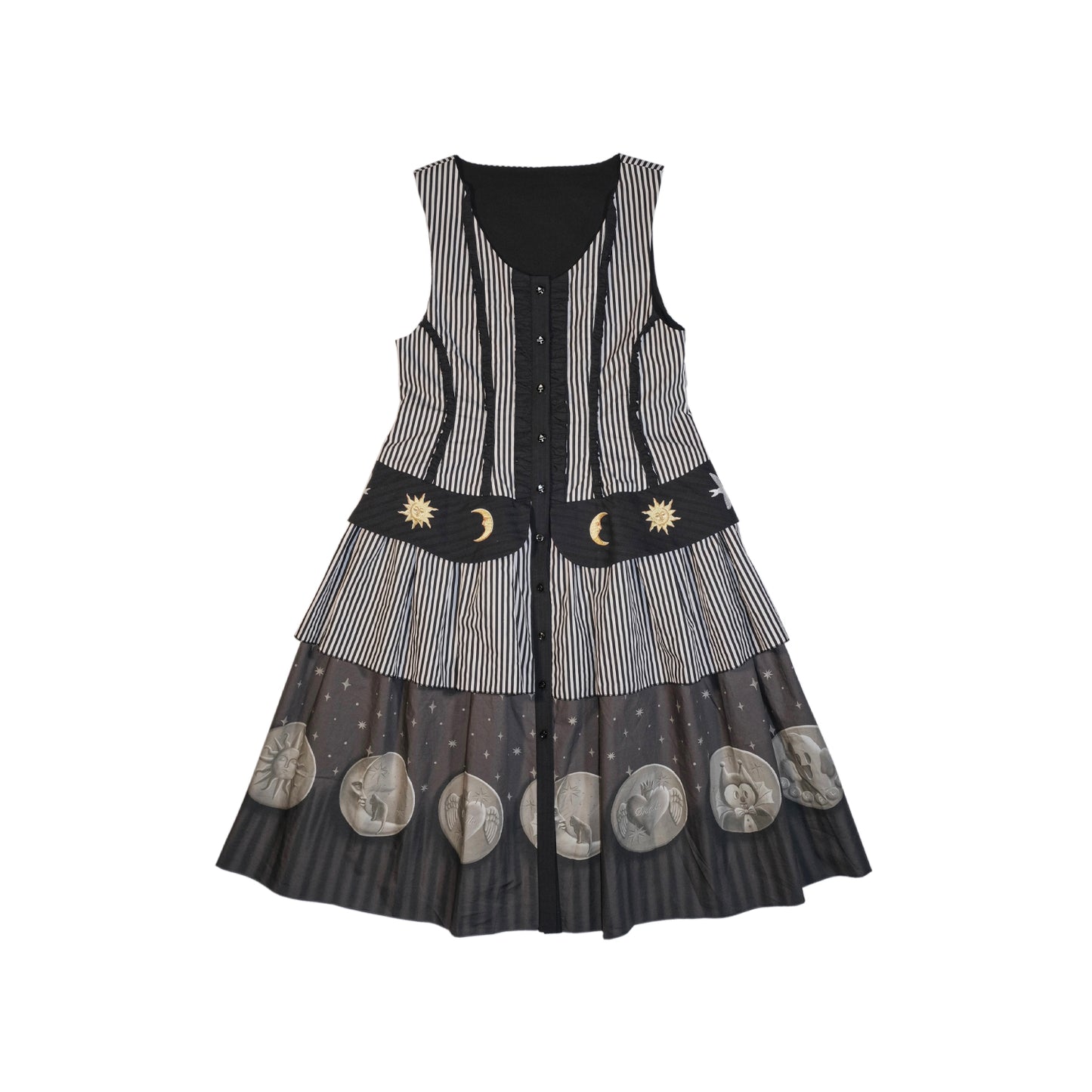 Meugler Dress Alchemy Coin Print Dress Gothic Dress dress Meugler