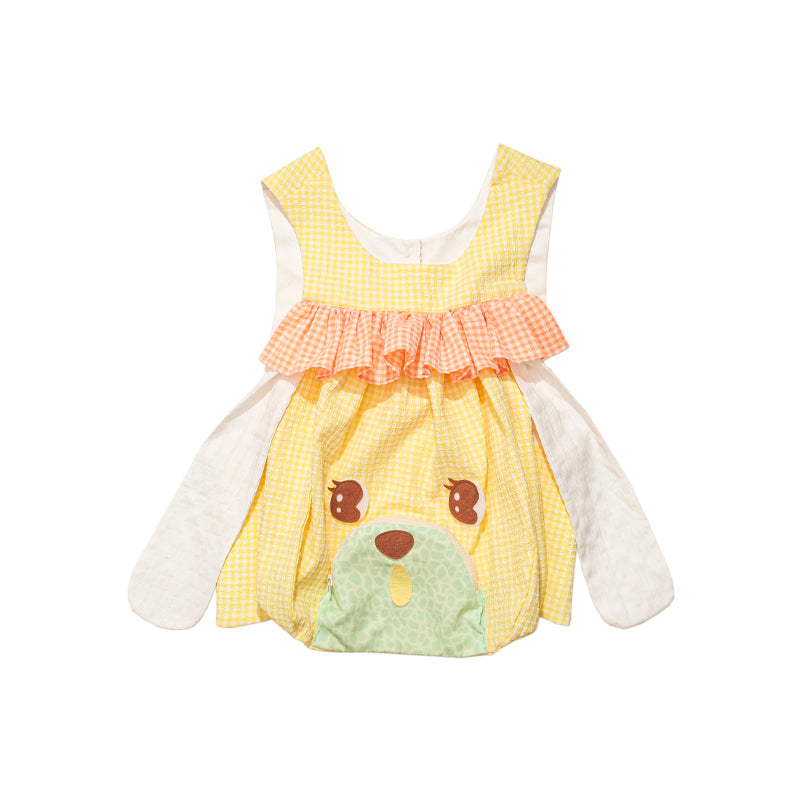 Meugler - Kawaii Melon Dog Drawstring Backpack Vest Cute Layered Style vest Meugler Yellow S