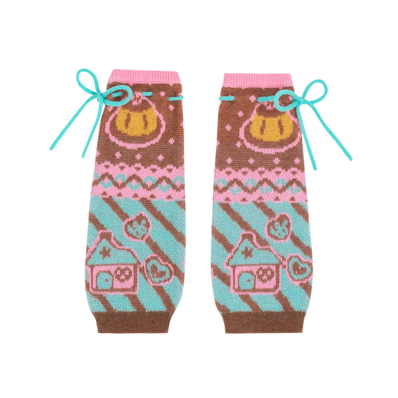 LutraJump - Kawaii Bow Knit Legwarmers with Wool leg warmmers Lutra Jump