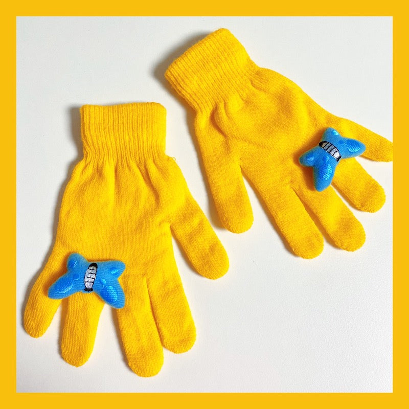 BunnyBunnyGun - Decora Kei Cute Knit Winter Gloves gloves bunnybunnygun Yellow