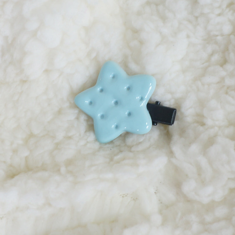 Maojiang Cute Star Cookie Clip | Colorful Decora Hair Clip hair clip maojiang Light Blue - 1pc