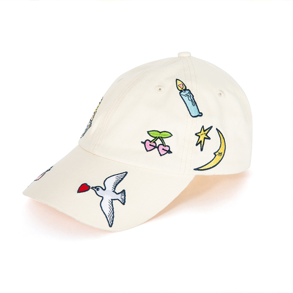 Harajuku Hat White Purple Hat Angel Pattern Hat Leisure Baseball Hat hat tntntutu