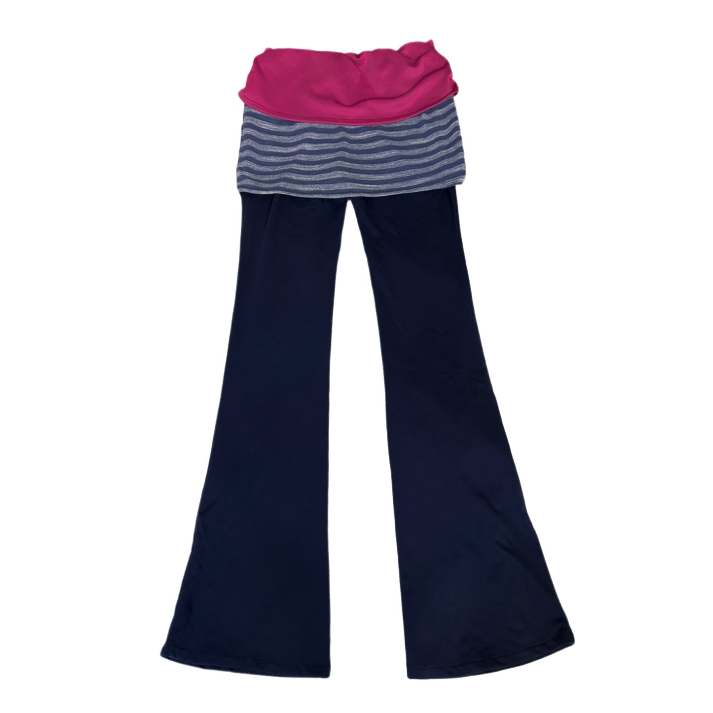 YJM with biubiu Royal Blue Striped Pants | Fold-Over Waist Skort Pants pants YJM with biubiu