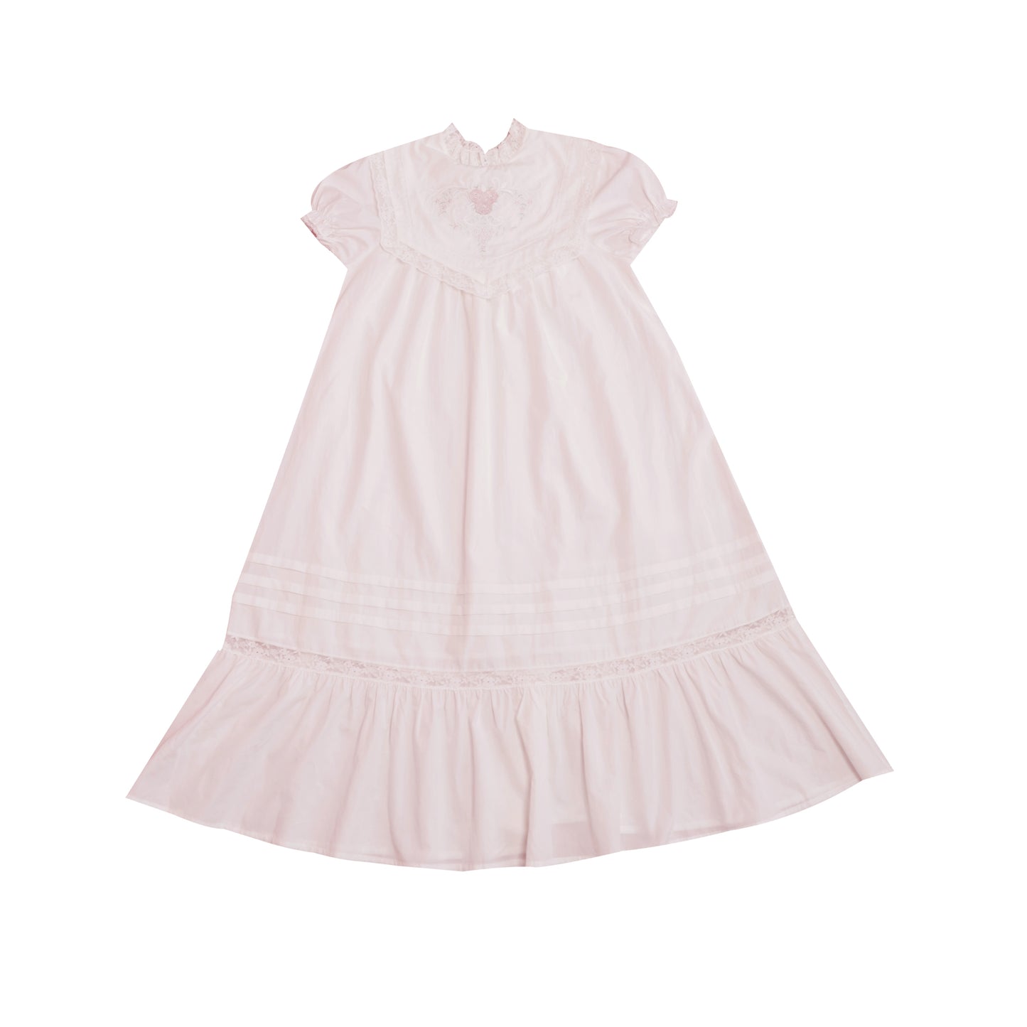SemenCoicis - Vintage Floral Embroidered Pleated White Dress Retro Girl Style dress SemenCoicis