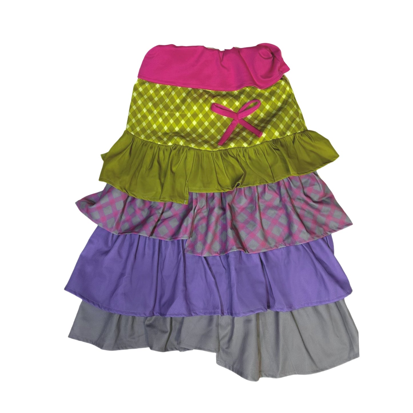 YJM with biubiu Cement Matcha Cake Layered Skirt – Harajuku Y2K Irregular Midi Skirt SKIRT YJM with biubiu