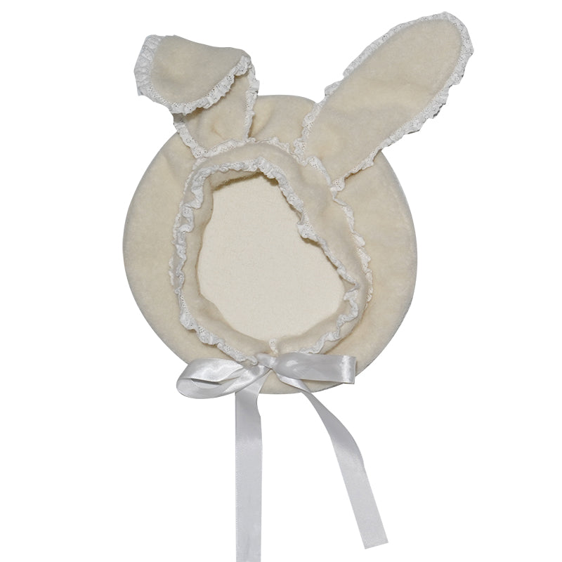 Daytoday Everyday Institute - Kawaii Lace Beret Wire Bunny Ears Cream hat daytoday everyday institute