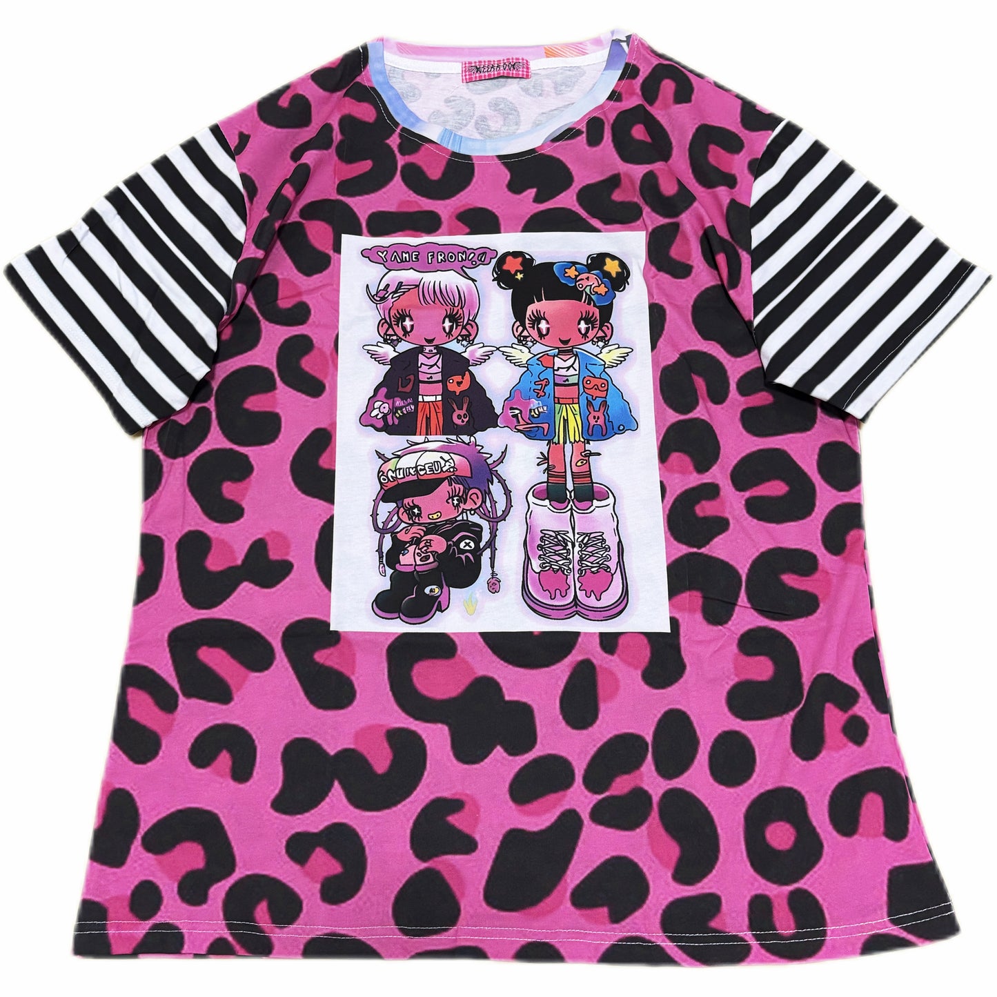 LEERROO Retro T-shirt Harajuku Y2K Cartoon T-shirt Short Sleeve Loose T-shirt tshirt Leerroo