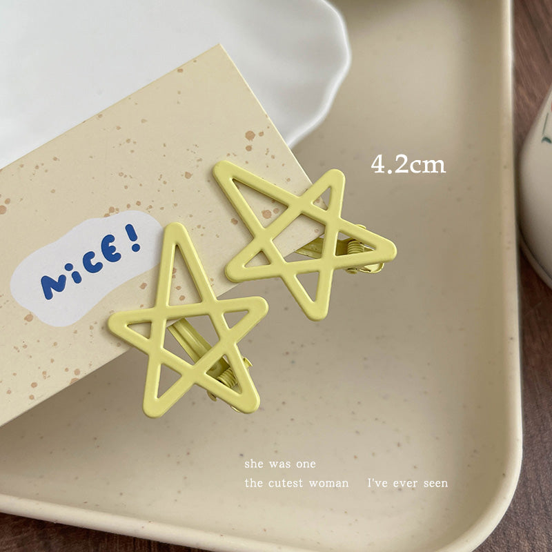 DuoFeiMao - Decora Kei Colorful Star Hair Clip hair clip duofeimao Yellow - 1 Pair