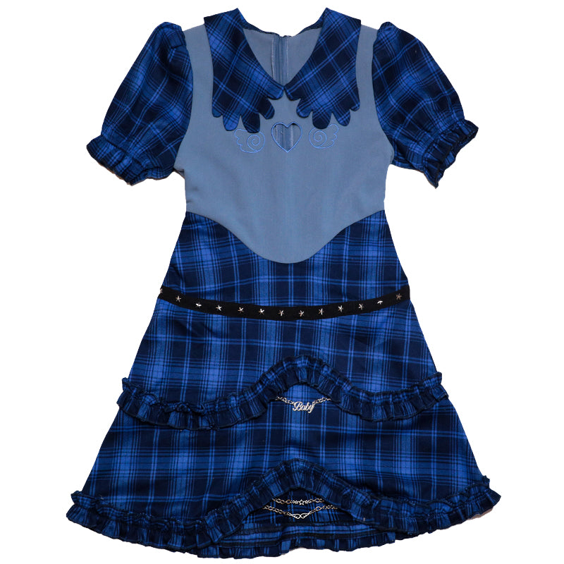 Hashtag DDD - Y2K Blue Plaid Dress dress Hashtag DDD