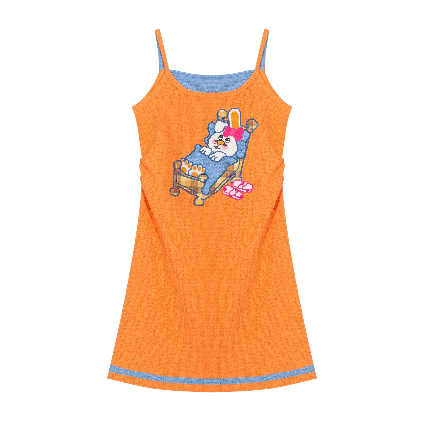 tntntutu Kawaii Orange Bunny Patchwork Tank Dress – Harajuku Y2K Terry Knit Dress dress tntntutu
