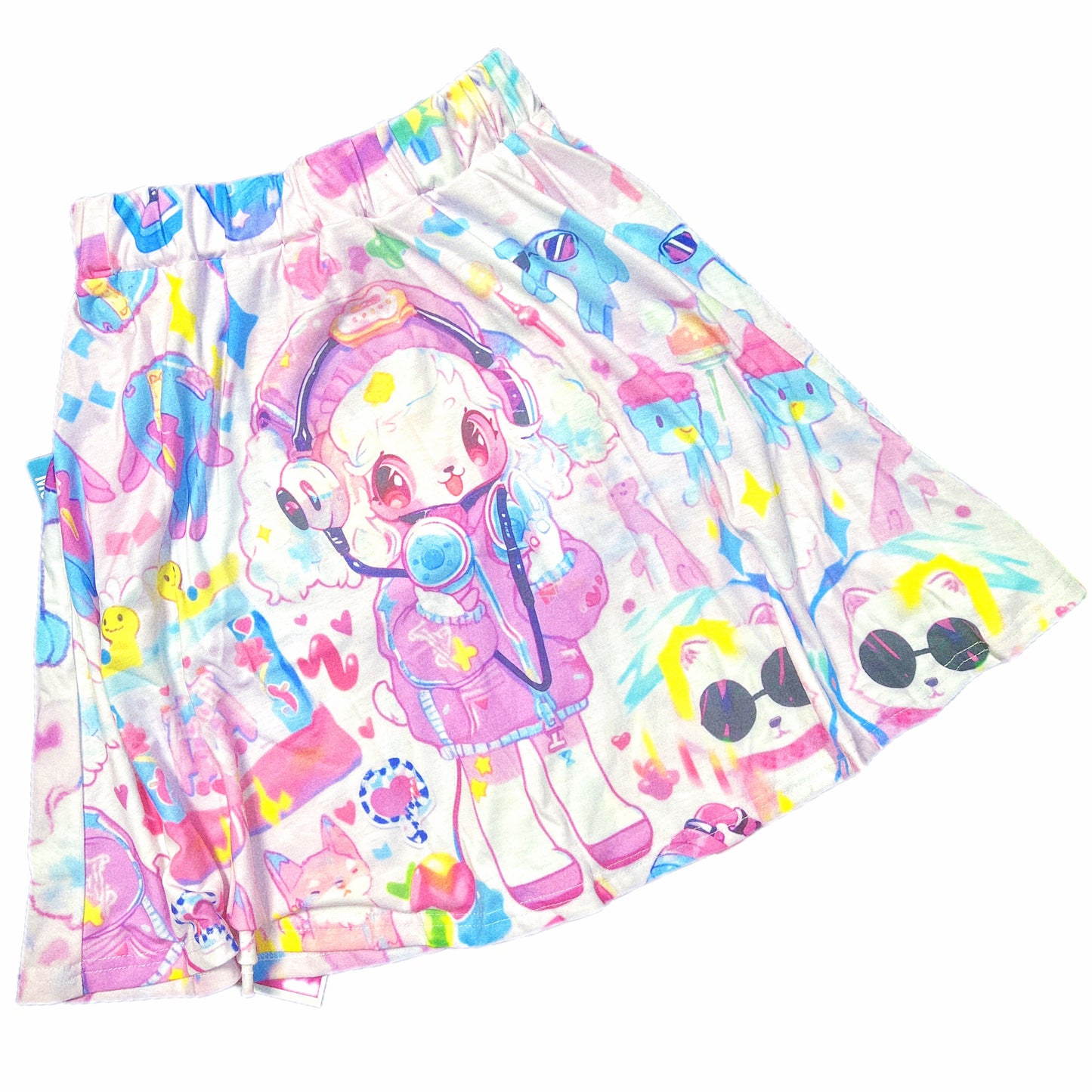 LEERROO Y2K Cake Skirt | High-Waisted Cartoon Ruffle Mini Skirt skirt Leerroo