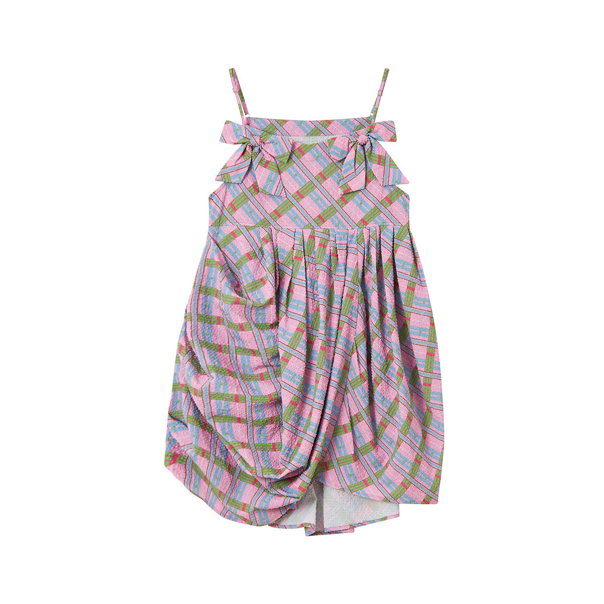 Tntntutu - Kawaii Pink Plaid Bow Strap Dress dress tntntutu