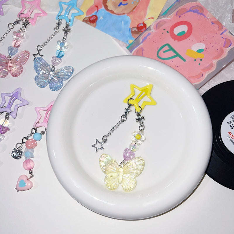 StrangeLab Pendant Hair Clip | Dopamine Star BB Clip | Decora Side Bang Clip hair clip strangelab B