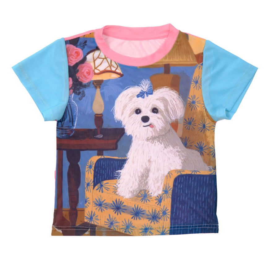 MeowMeow Bug - Decora Kei Cute Cartoon Mesh Top tshirt MeowMeow Bug Table Dog S