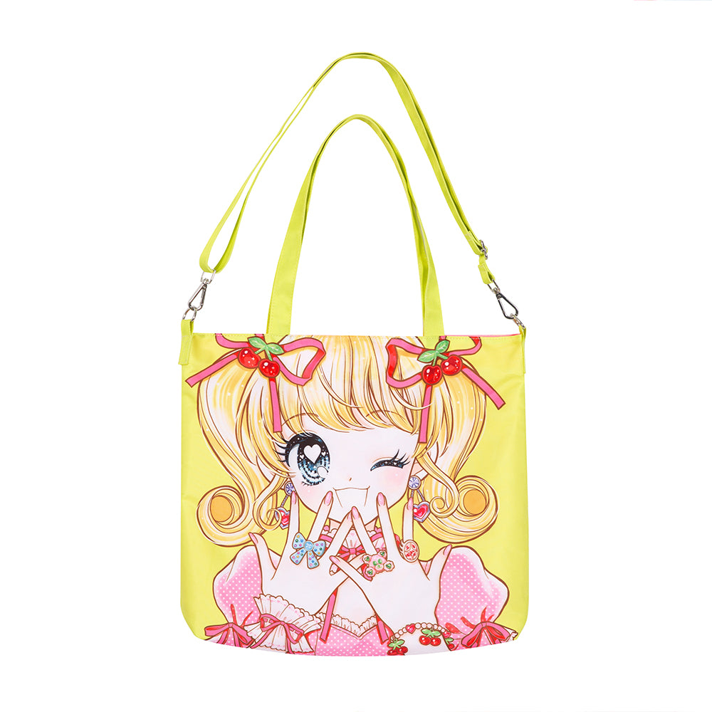 Harajuku Bag Yellow Blue Bag Beauty Pattern Bag High-Capacity Bag bag tntntutu