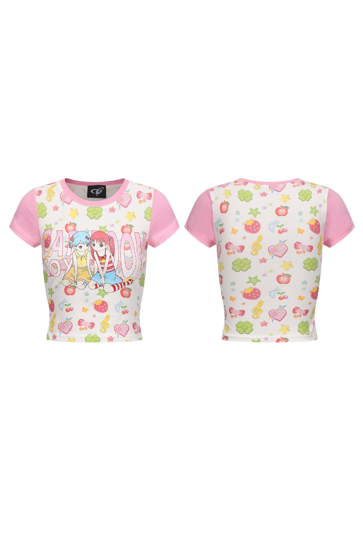 Cartoon Box - Anime Girl Crop Tee shirt cartoon box Pink M