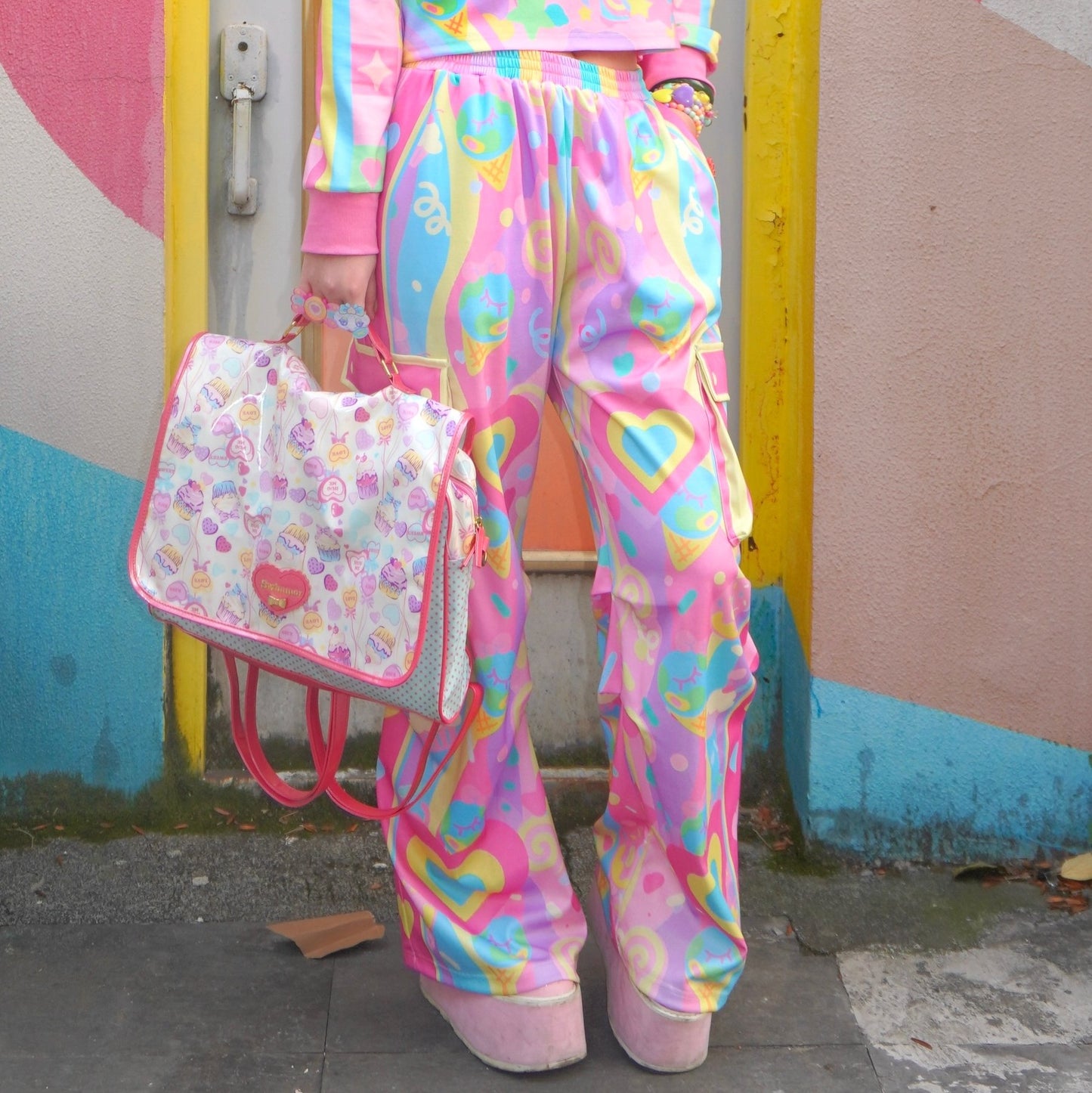 Dream Bubble - Pastel Heart Streetwear Lounge Set set Dream Bubble Pants