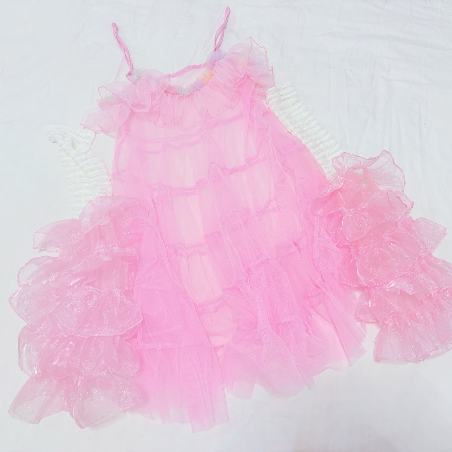 LEERROO Dreamcore Mesh Dress | Layered Midi Slip Dress with Matching Sleeves dress Leerroo