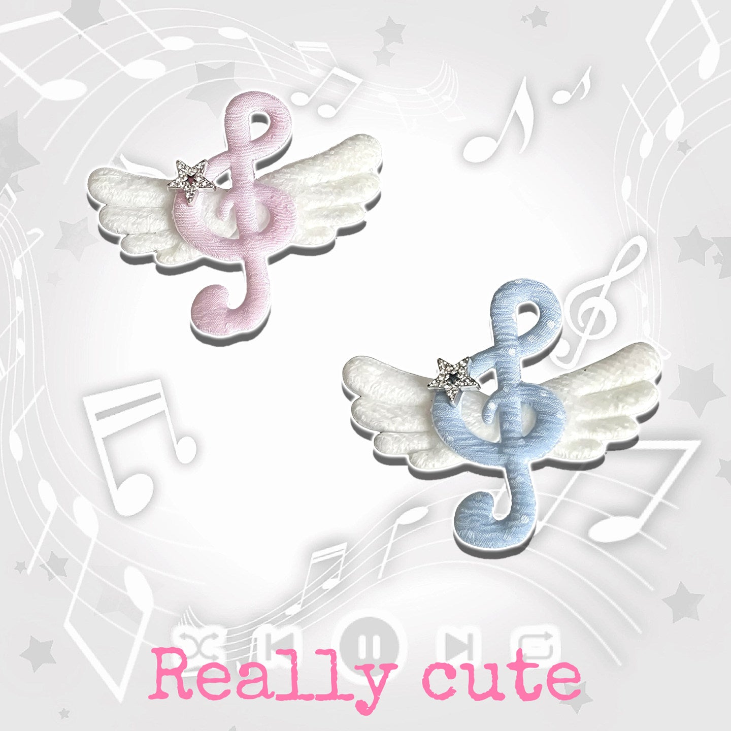 Angel Wing Polka Star Hair Clip Set hair clip really cute