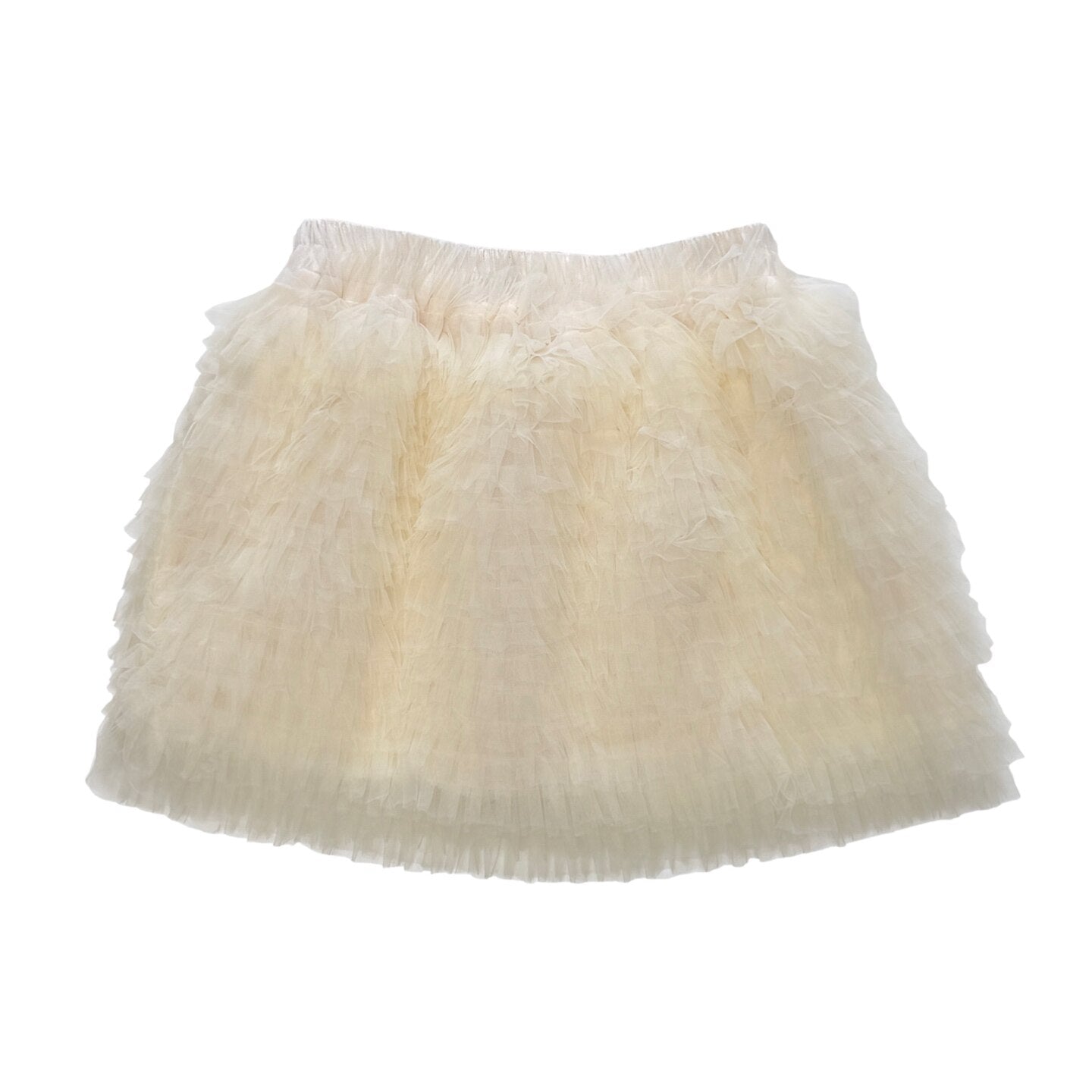 bunnybunnygun - Layered Ruffle Puff Skirt skirt bunnybunnygun White