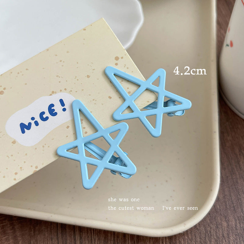 DuoFeiMao - Decora Kei Colorful Star Hair Clip hair clip duofeimao Blue - 1 Pair