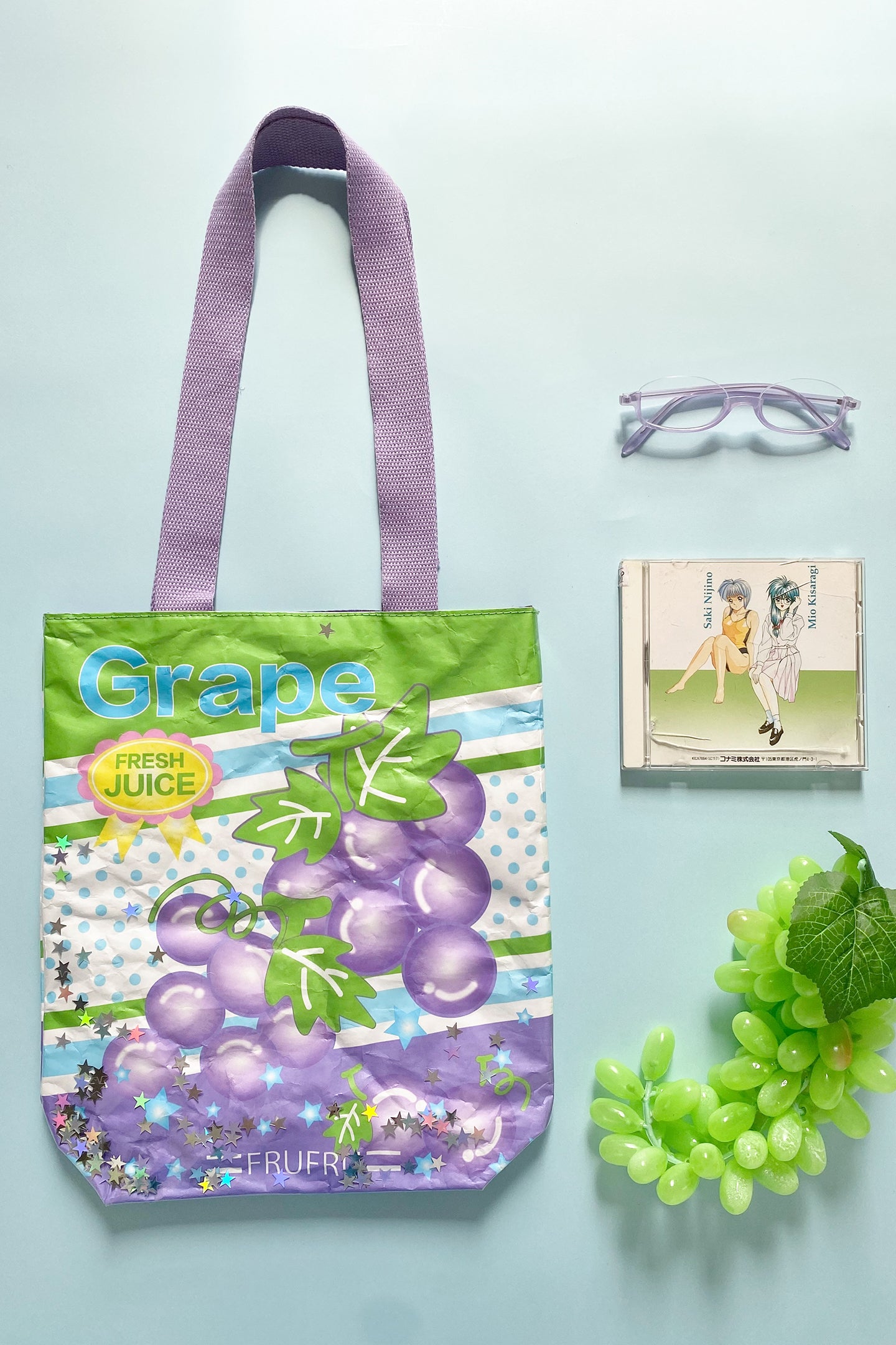 Frufru Japanese-Style Shoulder Bag | Colorful Fruit Print Bag bag frufru Purple