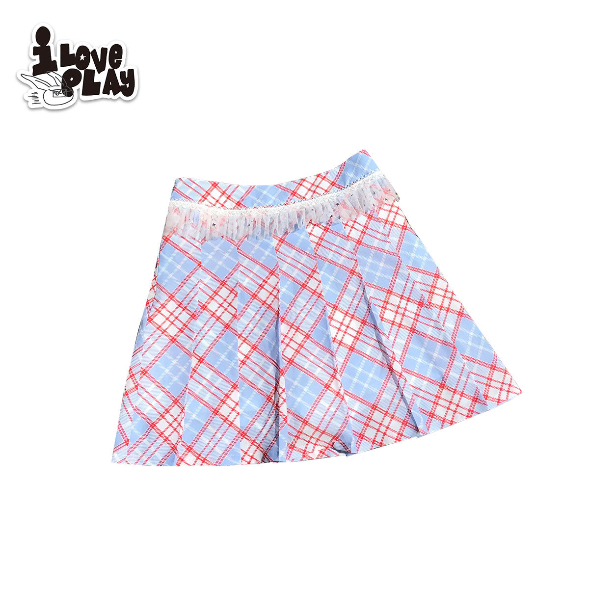 LovePlay – Y2K Red Plaid Skirt Summer Hero Set set loveplay Skirt Only S