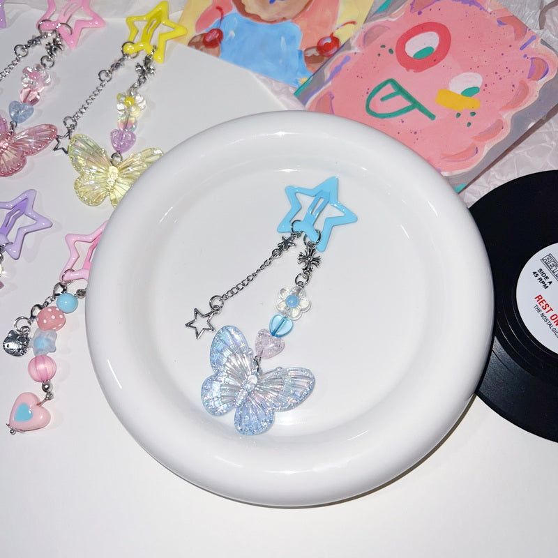 StrangeLab Pendant Hair Clip | Dopamine Star BB Clip | Decora Side Bang Clip hair clip strangelab C