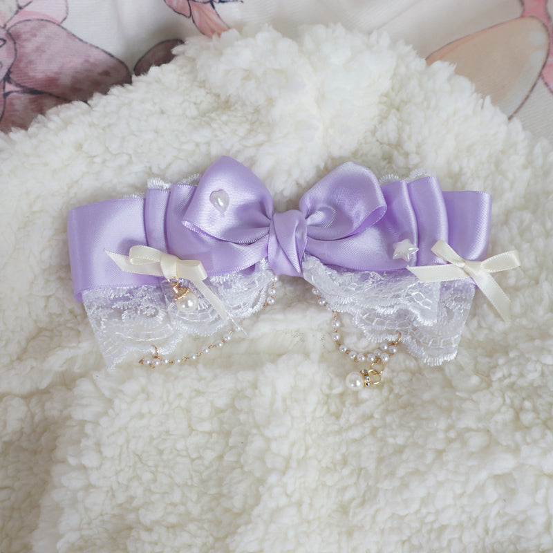 MaoJiang Lace Bow Pearl Hair Clip | Lolita Princess Headwear hair clip maojiang