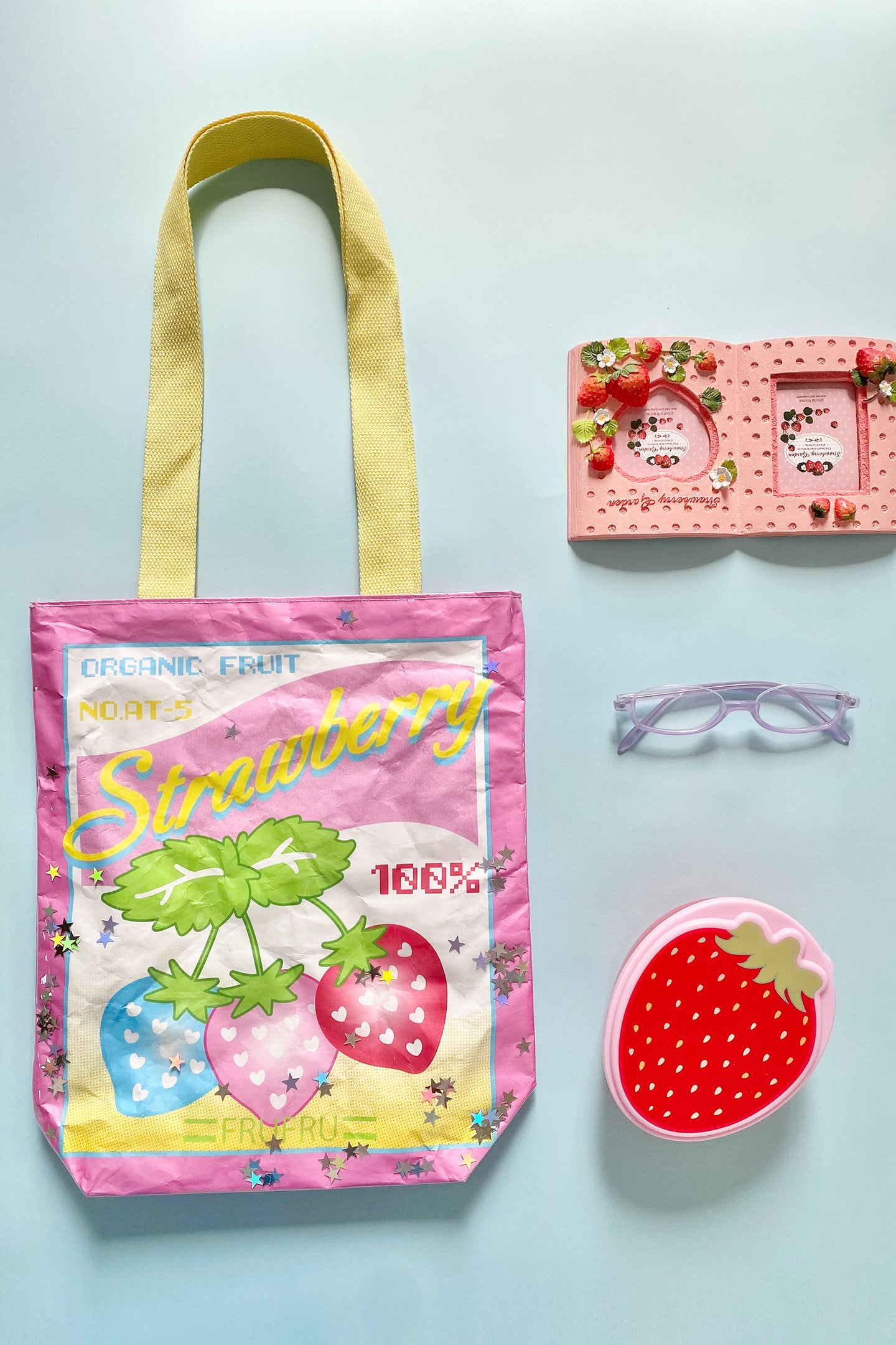 Frufru Japanese-Style Shoulder Bag | Colorful Fruit Print Bag bag frufru Pink