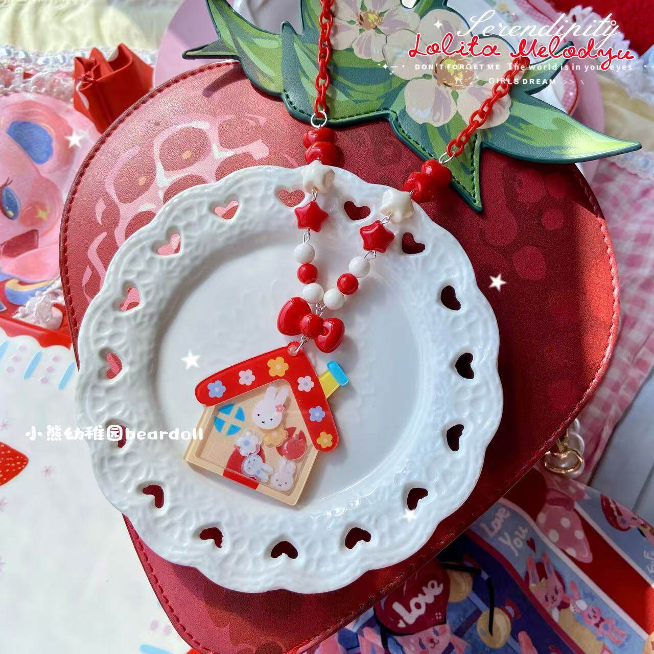 Bear Doll - Polka Dot KT Necklace necklace Bear Doll Miffy