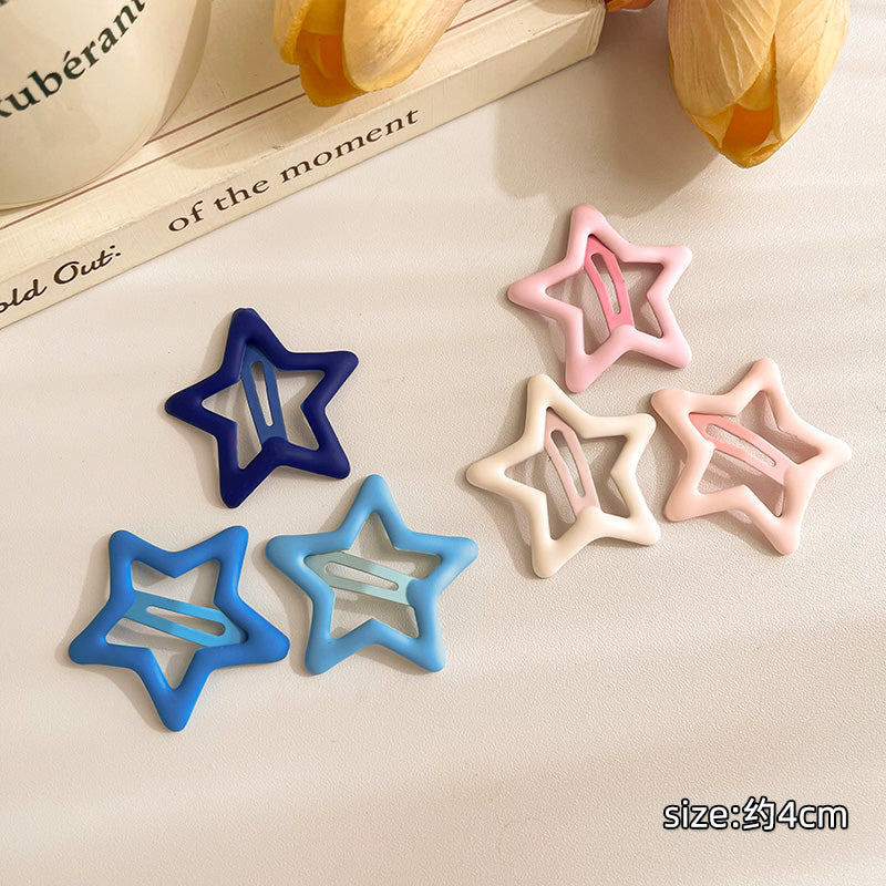 Decora Hair Clips Colorful Star Hair Accessories Bang Hair Clips hair clip Land Decora Hot Sale 6pcs