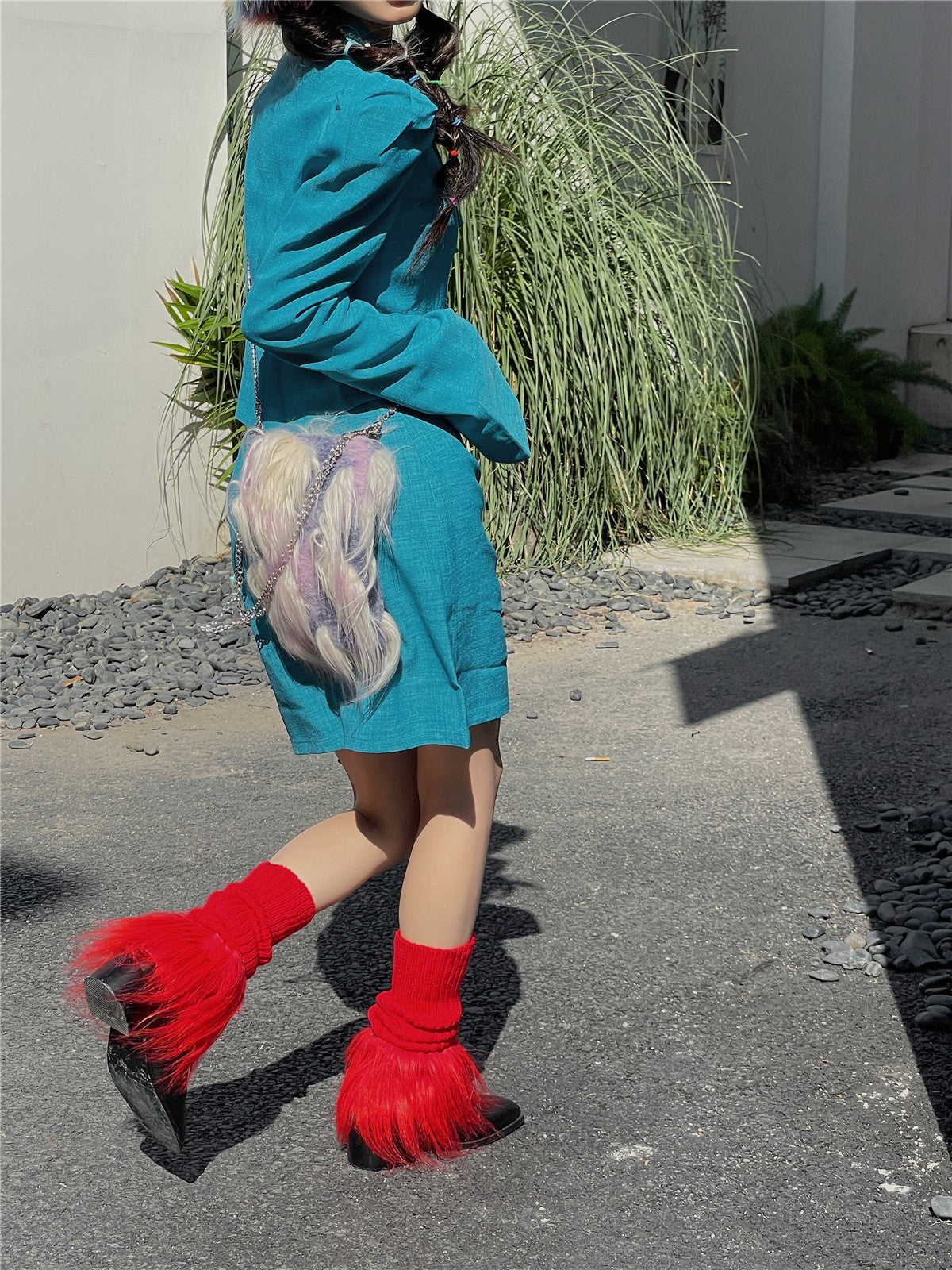 LET ME SEE Cute Leg Warmers | Fuzzy Knit Leg Warmers | Japanese Decora Style Shoe Covers