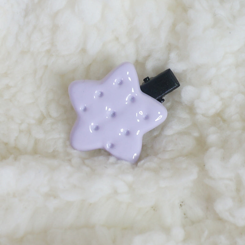 Maojiang Cute Star Cookie Clip | Colorful Decora Hair Clip hair clip maojiang Light Purple - 1pc