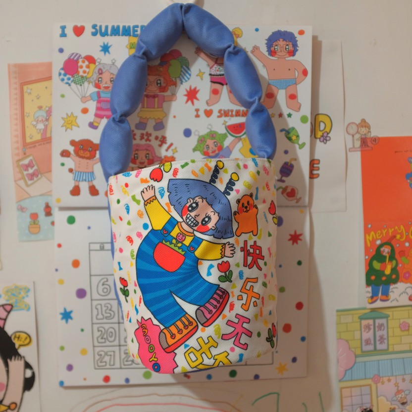 MOOYO Plush Bucket Bag | Cute Cartoon Decora Kei Tote bag MOOYO Happy is Everything