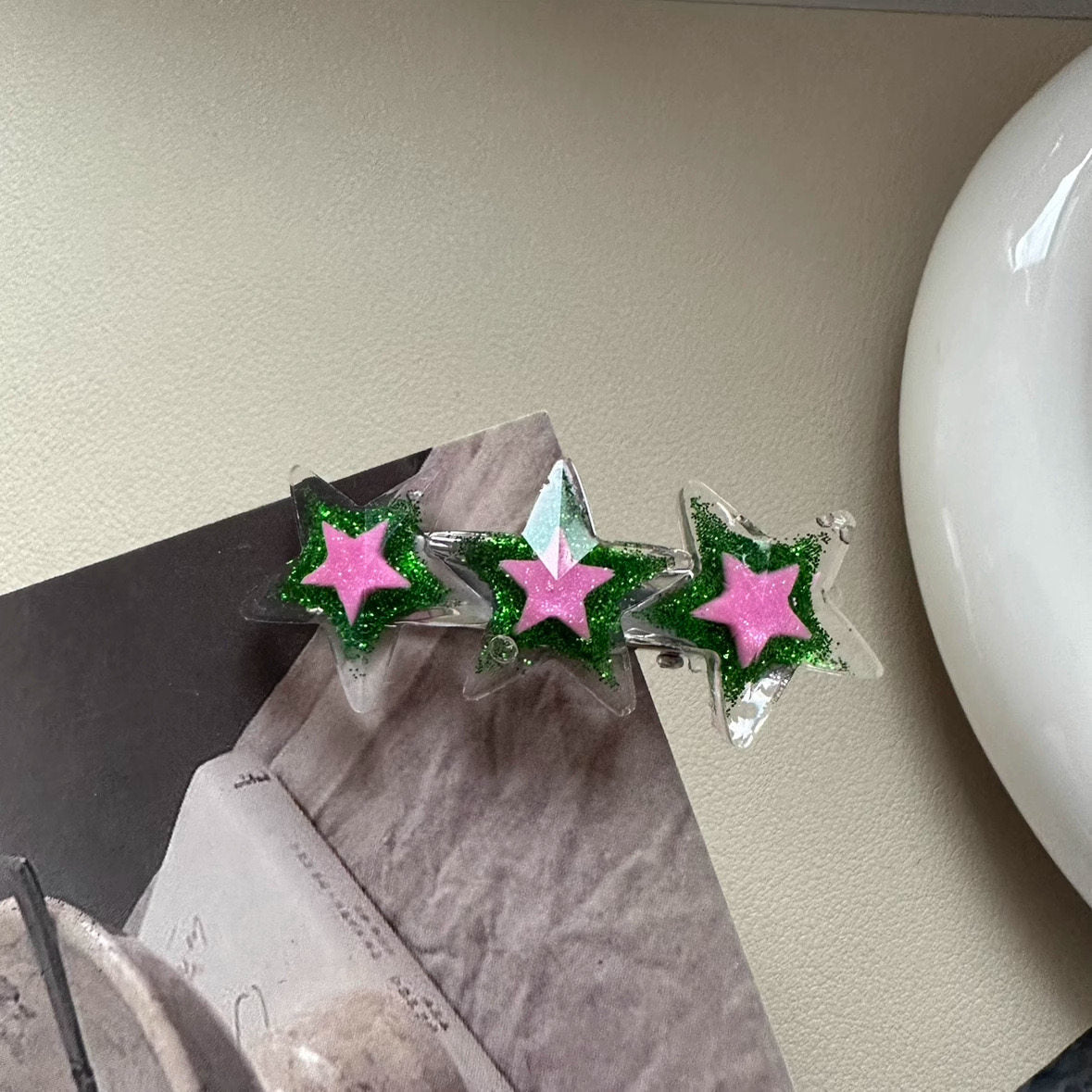 Bangkok Park - Y2K Star Resin Hair Clips hair clip Bangkok Park Green
