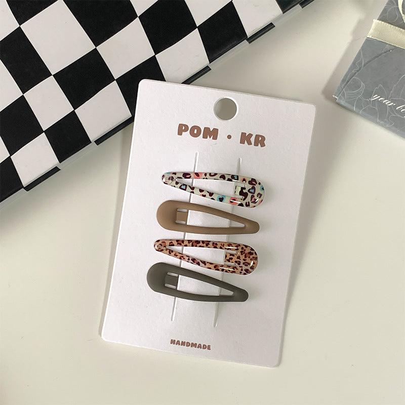 Candy Plaid Floral Resin Waterdrop BB Clips – Cute Kawaii Decora Hair Accessories hair clip candy Leopard Print