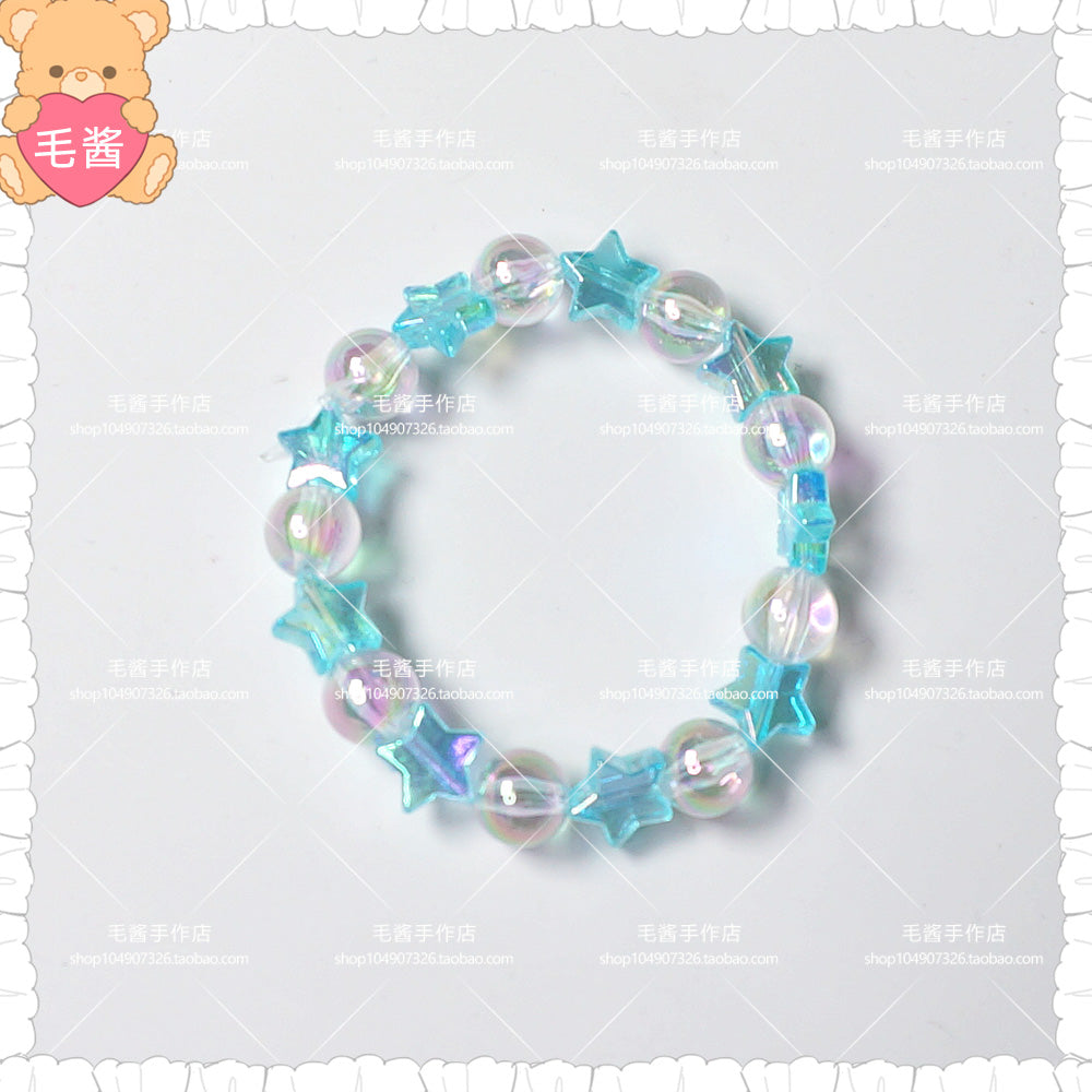 Maojiang Star Strawberry Bear Bracelet | Decora Beaded Accessory bracelet maojiang Blue Star Bracelet (1 piece)