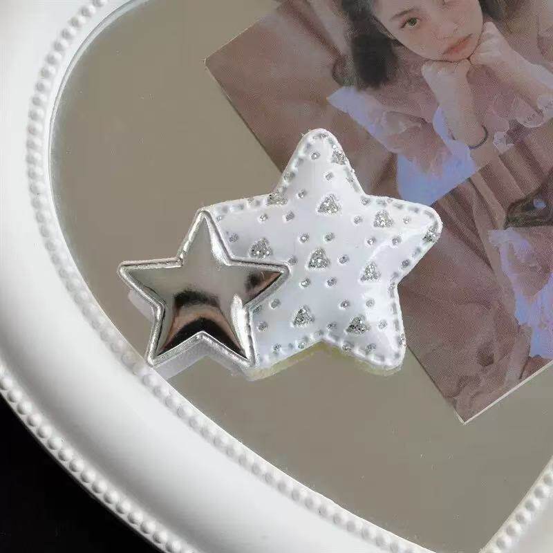 Vintage Y2K - Star Fabric Hair Clip Set hair clip really cute