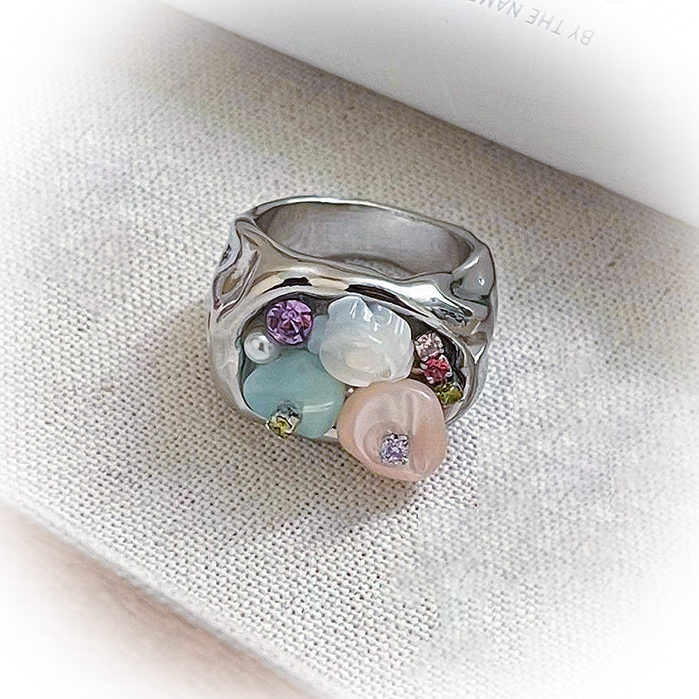 Kiwi Store - Y2K Beaded Ring ring kiwi store Light Colors Ring - 1pc