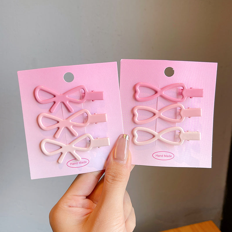 Decora Kei Hair Clip – Star & Heart Pink Acrylic hair clip duofeimao Heart + Bow 6pcs Set