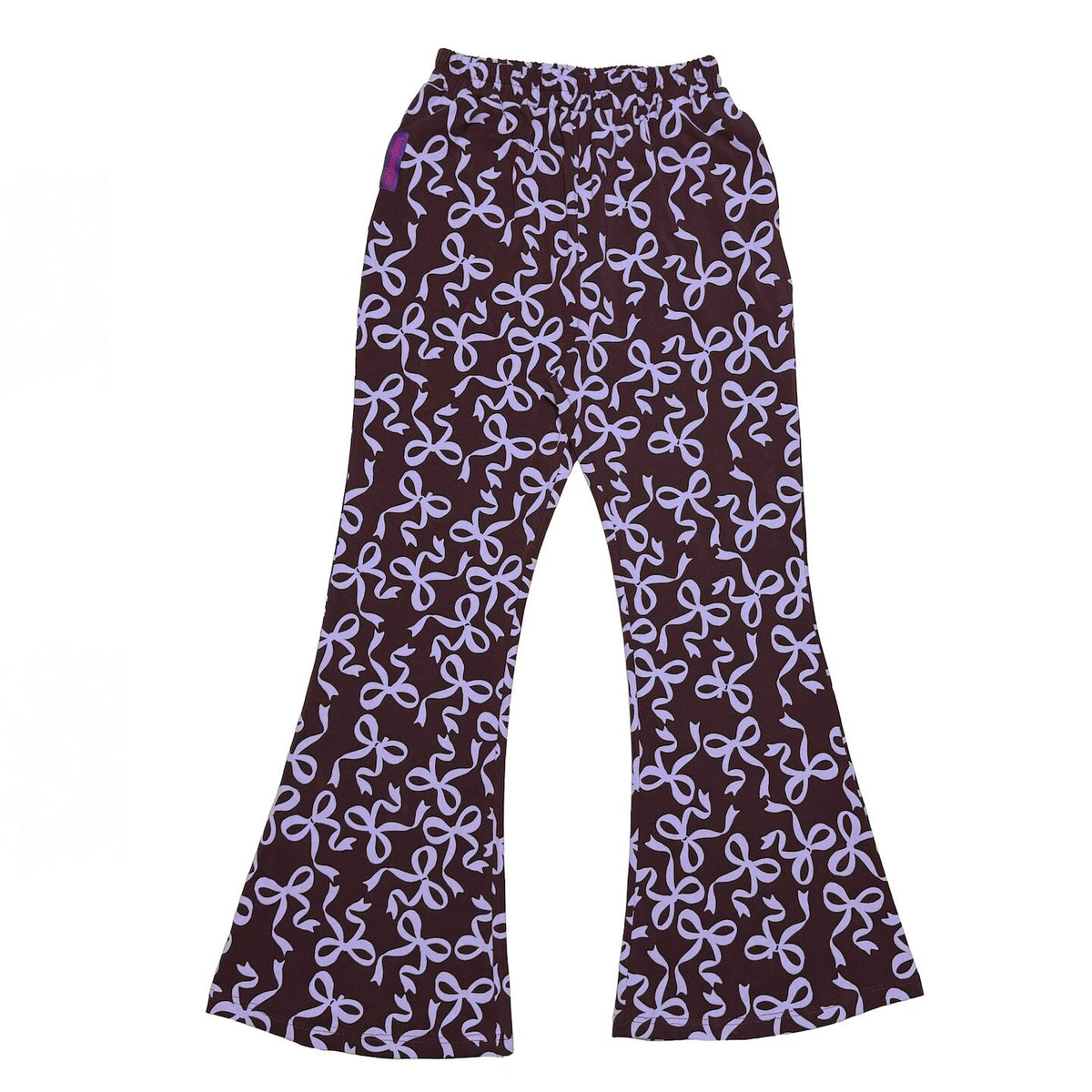 BunnyBunnyGun - Brown Bow Elastic Waist Flare Pants