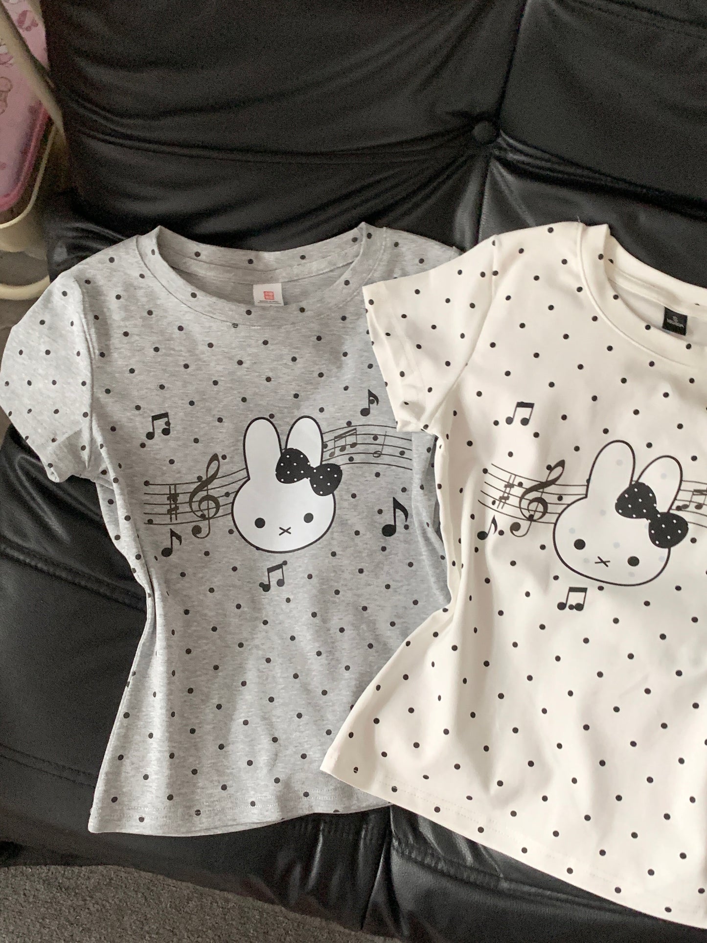 Blurred Bear - Cartoon Bunny Print T-Shirt tshirt Blurred Bear Grey S
